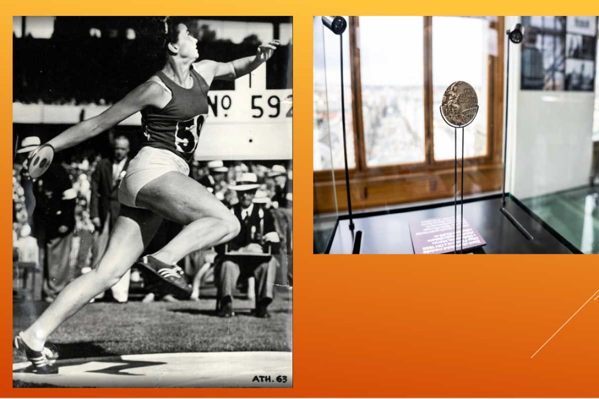 Národní muzeum získalo zlatou medaili z LOH diskařky Olgy Fikotové - Connollyové Národní muzeum získalo zlatou medaili z LOH diskařky Olgy Fikotové - Connollyové